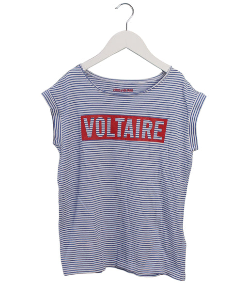 A White Short Sleeve Tops from Zadig & Voltaire in size 10Y for boy. (Front View)