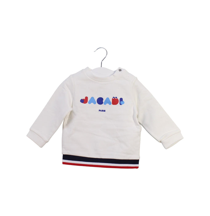 A White Crewneck Sweatshirts from Jacadi in size 6-12M for girl. (Front View)