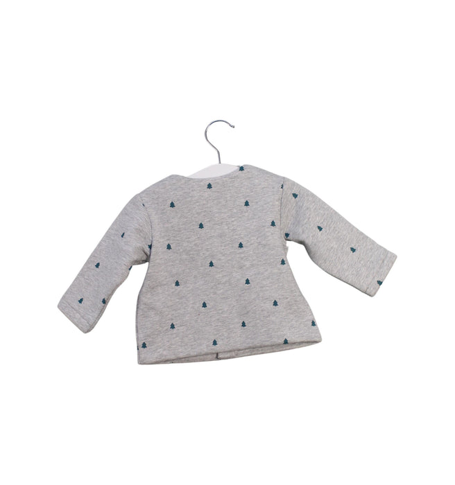 A Grey Cardigans from Jacadi in size 3-6M for girl. (Back View)