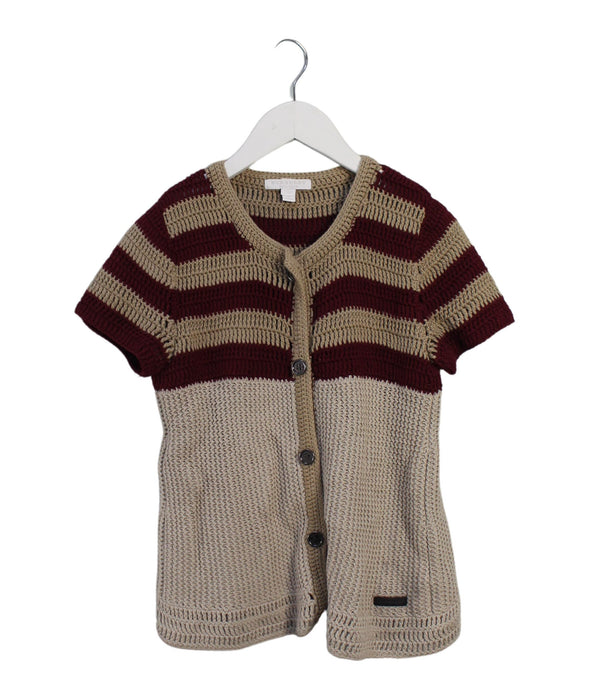 A Brown Short Sleeve Tops from Burberry in size 10Y for girl. (Front View)