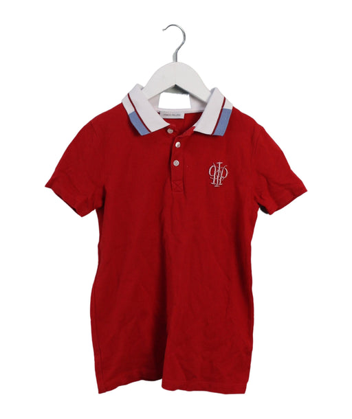 A Red Short Sleeve Polos from I Pinco Pallino in size 10Y for boy. (Front View)