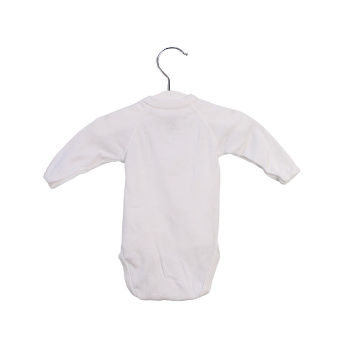 A White Long Sleeve Bodysuits from Petit Bateau in size 0-3M for neutral. (Back View)