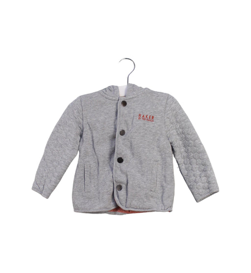A Grey Lightweight Jackets from Baker by Ted Baker in size 6-12M for boy. (Front View)