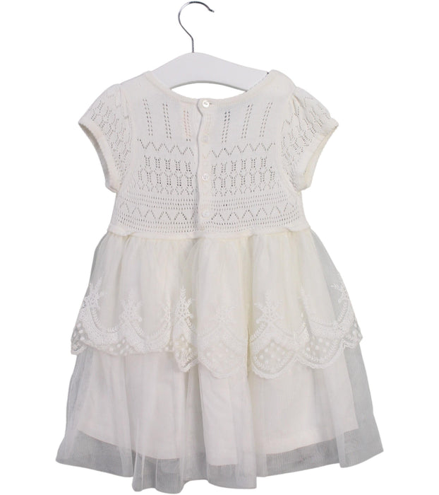 A White Short Sleeve Dresses from Momonittu in size 2T for girl. (Back View)