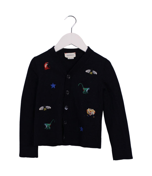 A Navy Cardigans from Gucci in size 2T for girl. (Front View)