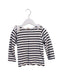 A Navy Long Sleeve Tops from Petit Main in size 4T for girl. (Front View)