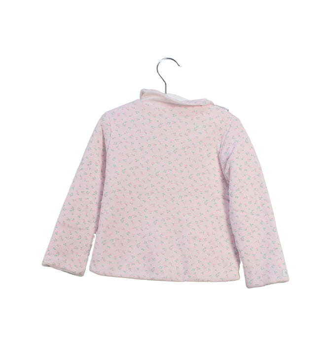 A Pink Cardigans from Petit Bateau in size 12-18M for girl. (Back View)