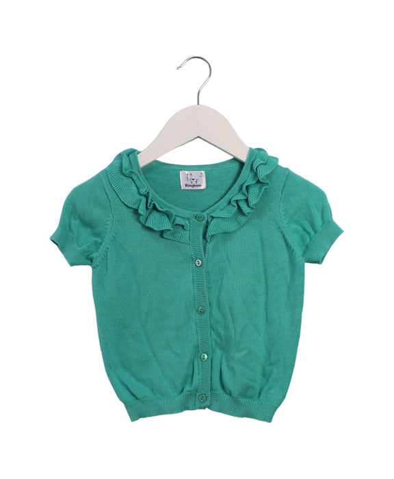 A Green Cardigans from Kingkow in size 6T for girl. (Front View)