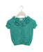 A Green Cardigans from Kingkow in size 6T for girl. (Front View)