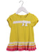 A Yellow Short Sleeve Dresses from Kingkow in size 4T for girl. (Front View)