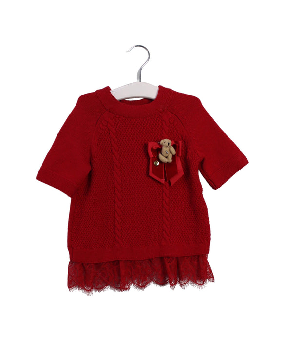 A Red Knit Sweaters from Nicholas & Bears in size 2T for girl. (Front View)