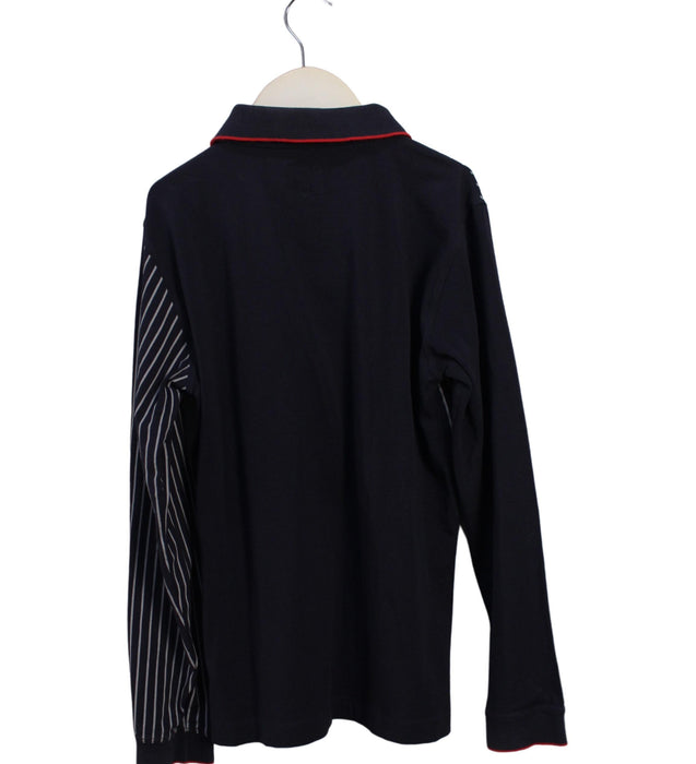 A Navy Long Sleeve Polos from Armani in size 12Y for boy. (Back View)