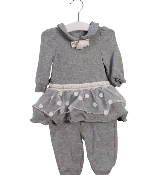 A Grey Long Sleeve Jumpsuits from Nicholas & Bears in size 3-6M for girl. (Front View)
