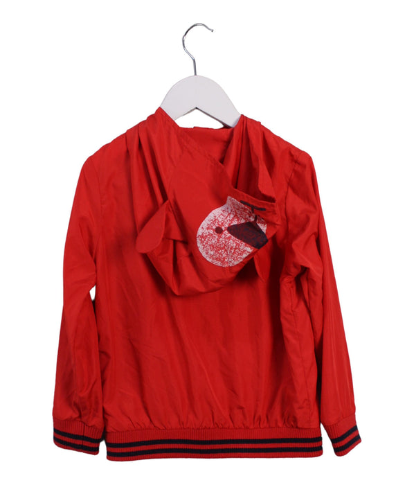 A Red Lightweight Jackets from Seed in size 4T for boy. (Back View)