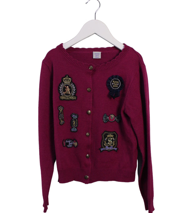 A Purple Cardigans from Anna Sui in size 9Y for girl. (Front View)