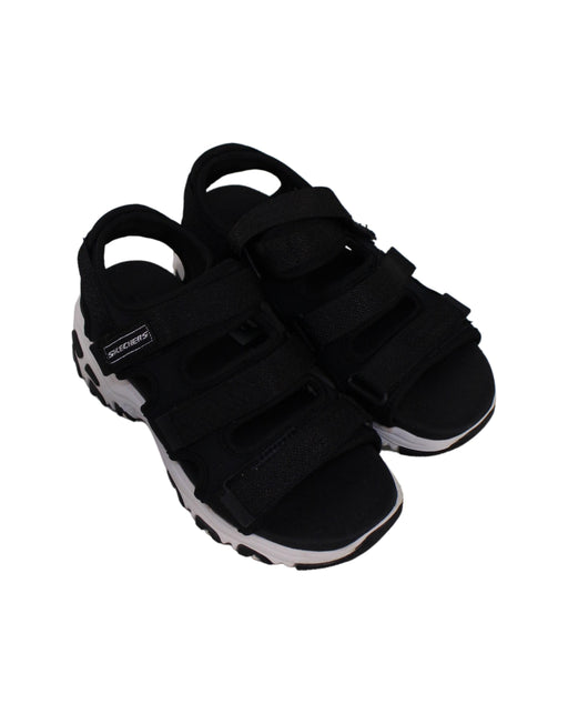 A Black Sandals from Skechers in size 6T for boy. (Front View)