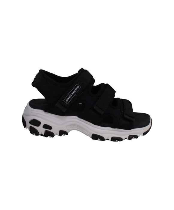 A Black Sandals from Skechers in size 6T for boy. (Back View)