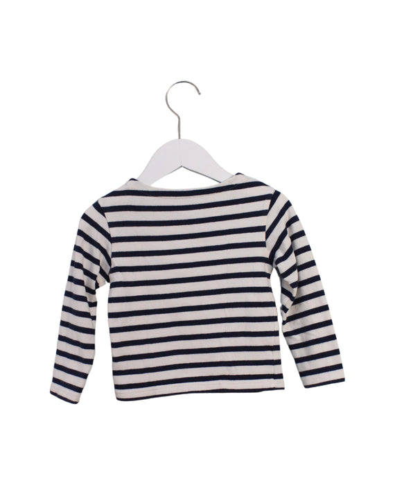 A Navy Long Sleeve Tops from Maison Labiche in size 2T for girl. (Back View)