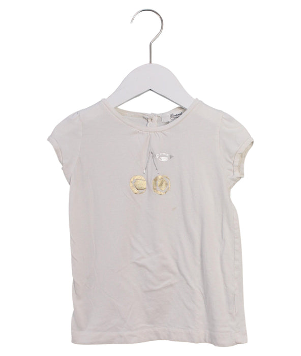 A White Short Sleeve T Shirts from Bonpoint in size 3T for girl. (Front View)