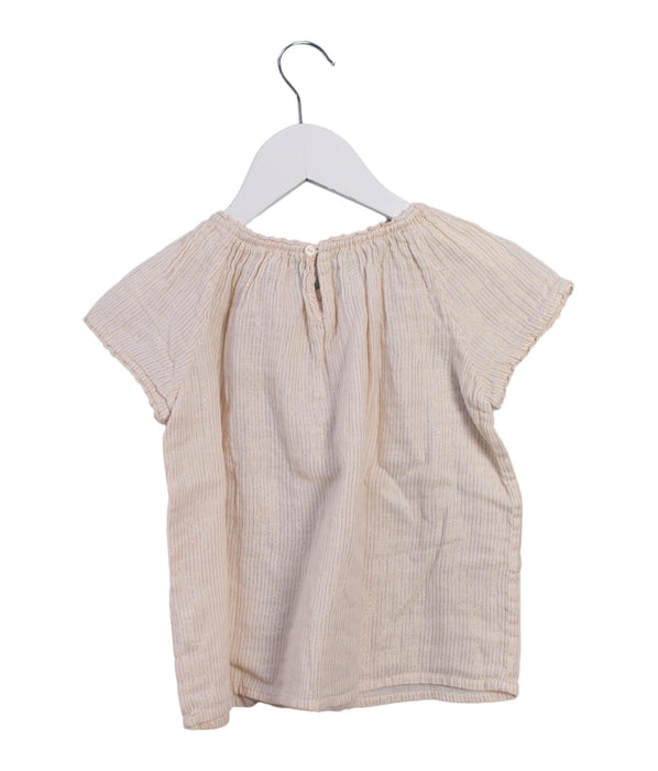 A Gold Short Sleeve Tops from Bonpoint in size 3T for girl. (Back View)