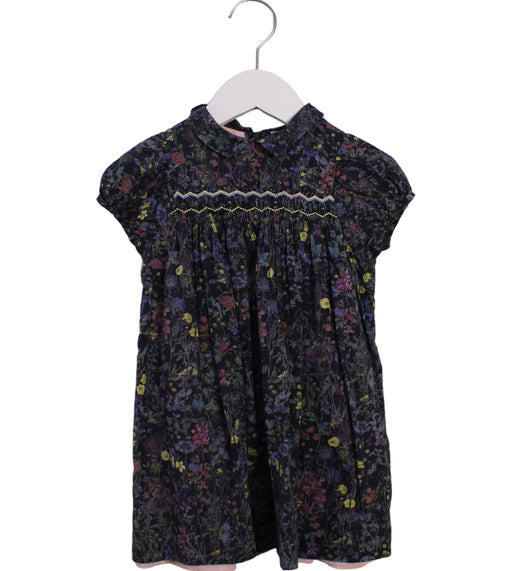 A Navy Short Sleeve Dresses from Bonpoint in size 3T for girl. (Front View)