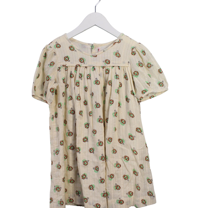 A Ivory Short Sleeve Dresses from Bonpoint in size 4T for girl. (Front View)