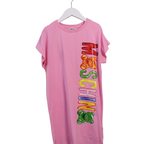 A Pink Short Sleeve Dresses from Moschino in size 12Y for girl. (Front View)