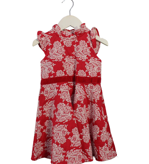 A Red Short Sleeve Dresses from Janie & Jack in size 3T for girl. (Front View)