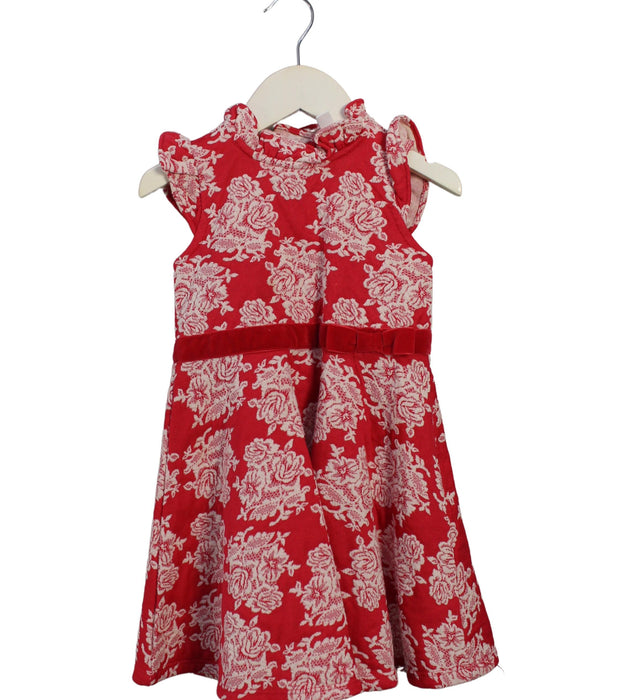 A Red Short Sleeve Dresses from Janie & Jack in size 3T for girl. (Front View)