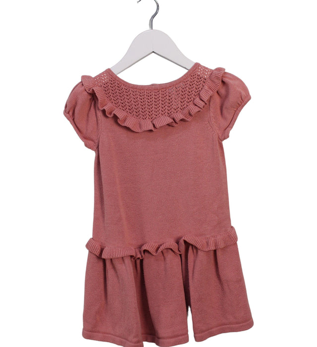 A Pink Short Sleeve Dresses from Janie & Jack in size 3T for girl. (Front View)