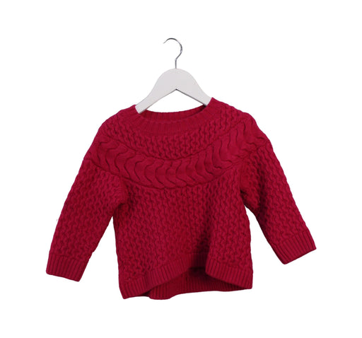 A Pink Knit Sweaters from Jacadi in size 4T for girl. (Front View)