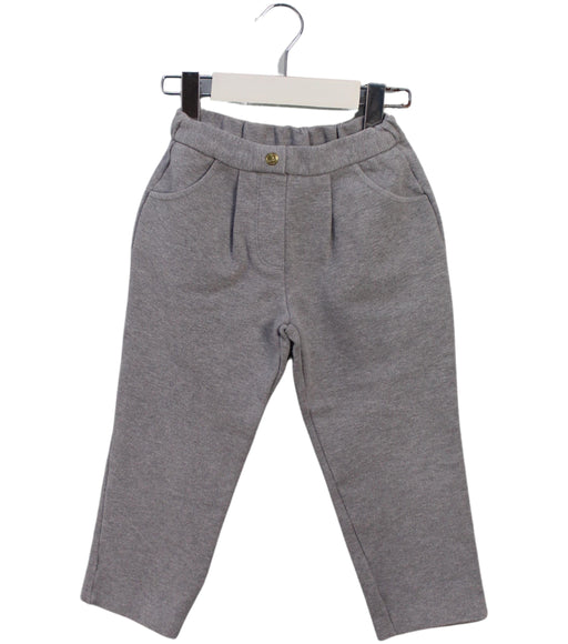 A Grey Sweatpants from Petit Bateau in size 4T for boy. (Front View)