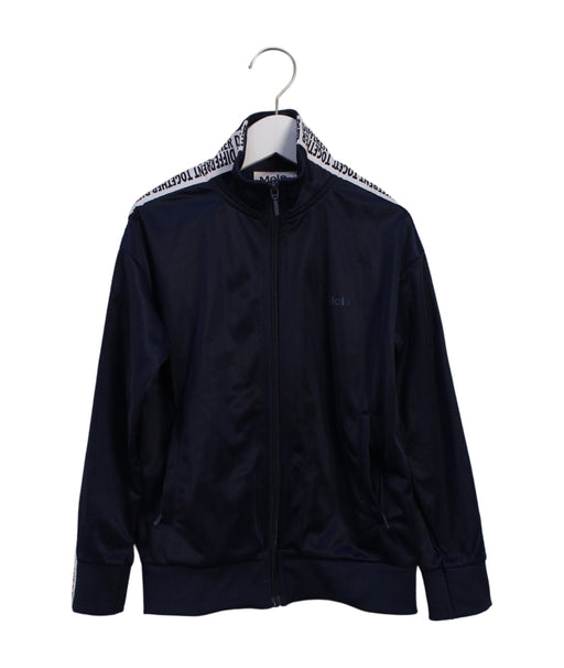 A Blue Lightweight Jackets from Molo in size 8Y for boy. (Front View)