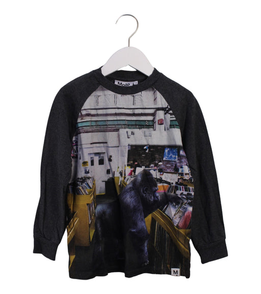 A Black Crewneck Sweatshirts from Molo in size 6T for boy. (Front View)