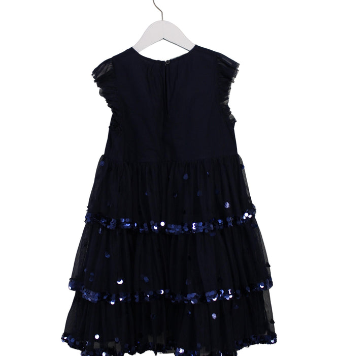 A Blue Sleeveless Dresses from Crewcuts in size 8Y for girl. (Back View)