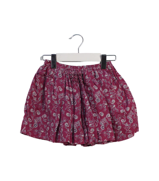 A Burgundy Short Skirts from Velveteen in size 5T for girl. (Front View)