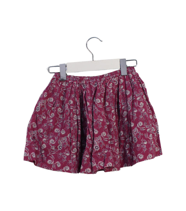 A Burgundy Short Skirts from Velveteen in size 5T for girl. (Back View)