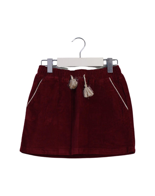 A Burgundy Short Skirts from Excuse My French in size 6T for girl. (Front View)
