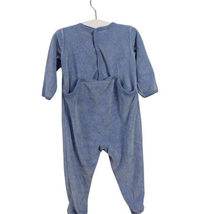 A Blue Onesies from Petit Bateau in size 6-12M for boy. (Back View)