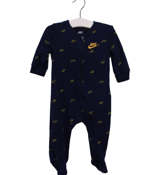 A Navy Onesies from Nike in size 3-6M for neutral. (Front View)