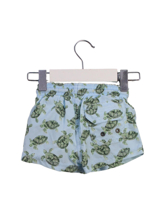 A Blue Swim Shorts from Trotters in size 3-6M for boy. (Back View)