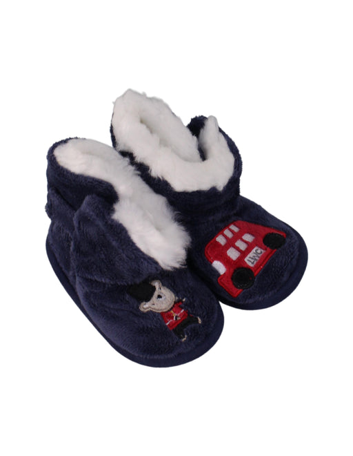 A Navy Winter Boots from The Little White Company in size 6-12M for boy. (Front View)