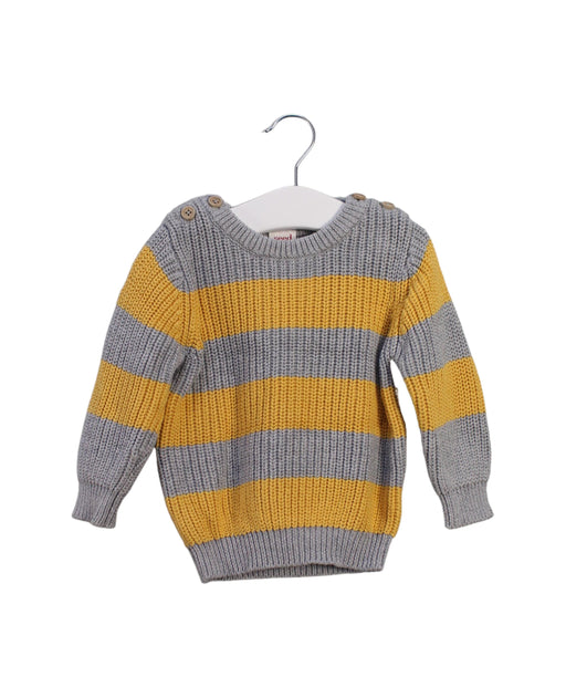 A Grey Knit Sweaters from Seed in size 6-12M for boy. (Front View)