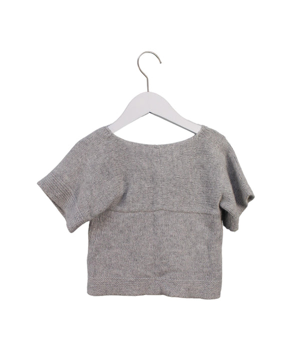 A Grey Cardigans from The Little White Company in size 2T for girl. (Back View)