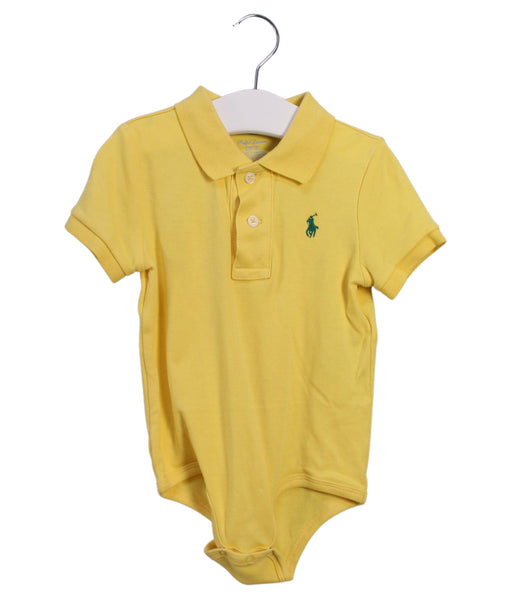 A Yellow Rompers from Ralph Lauren in size 12-18M for boy. (Front View)