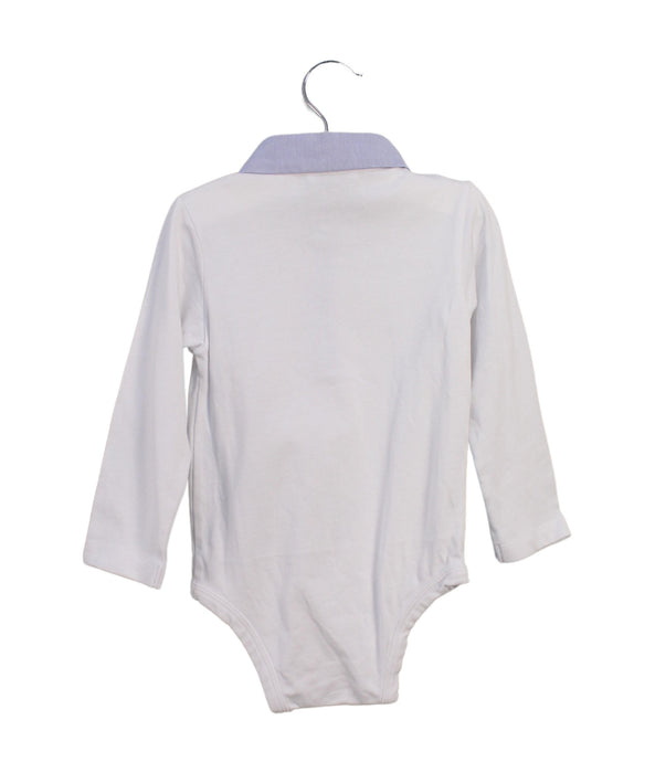 A White Long Sleeve Bodysuits from Jacadi in size 12-18M for boy. (Back View)