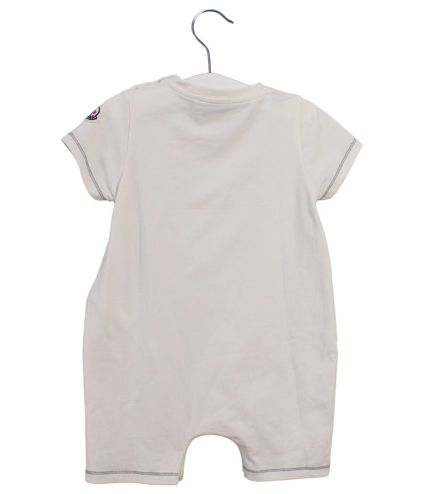 A Ivory Short Sleeve Rompers from Moncler in size 6-12M for neutral. (Back View)