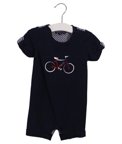 A Navy Short Sleeve Rompers from Nicholas & Bears in size 6-12M for boy. (Front View)