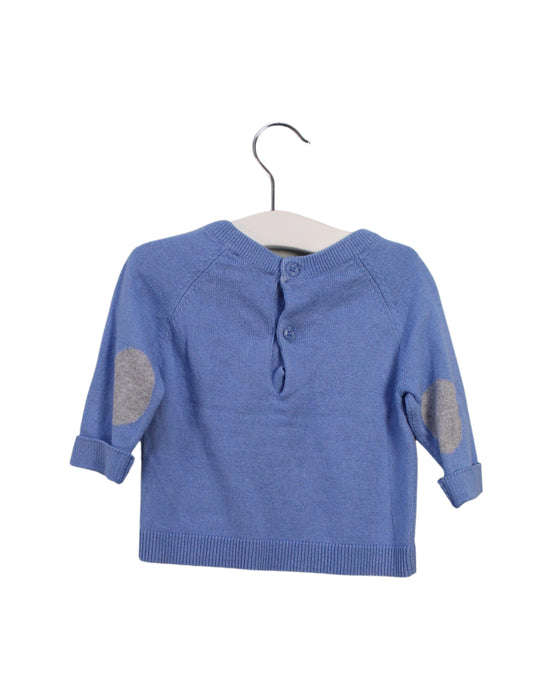 A Blue Crewneck Sweatshirts from Jacadi in size 3-6M for boy. (Back View)