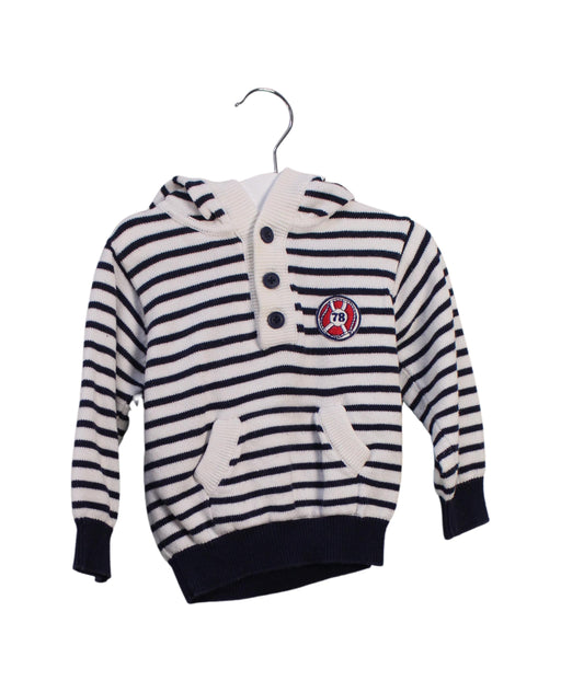 A Navy Buttoned Sweatshirts from Jacadi in size 6-12M for boy. (Front View)